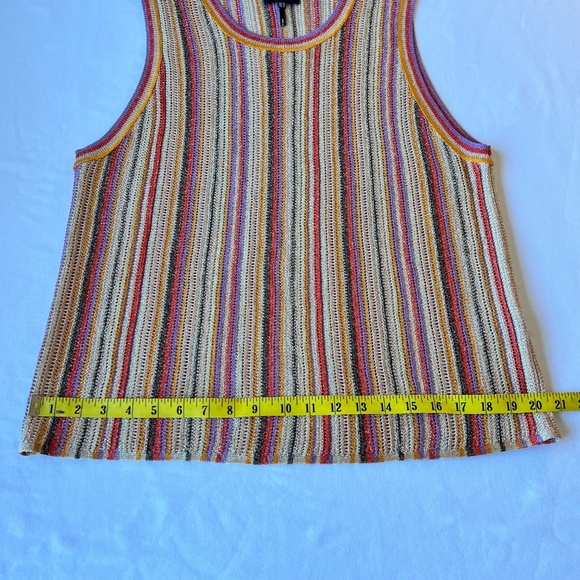 ME+EM - SET Metallic Textured Stripe Knit Vest/ Tank & Skirt - Picture 10 of 16